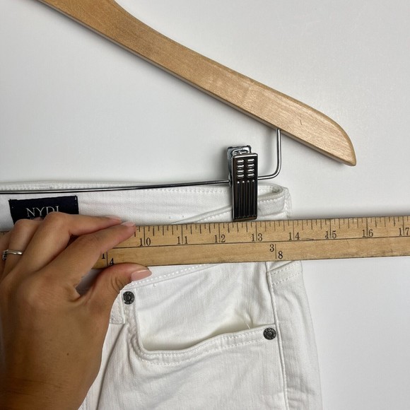 NYDJ Harper Crop Jeans Optic White Slimming High Rise Lift Tuck Technology Sz 2 - Picture 10 of 11